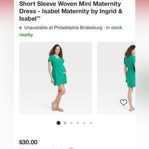 Short sleeve maternity dress by Ingrid & Isabel